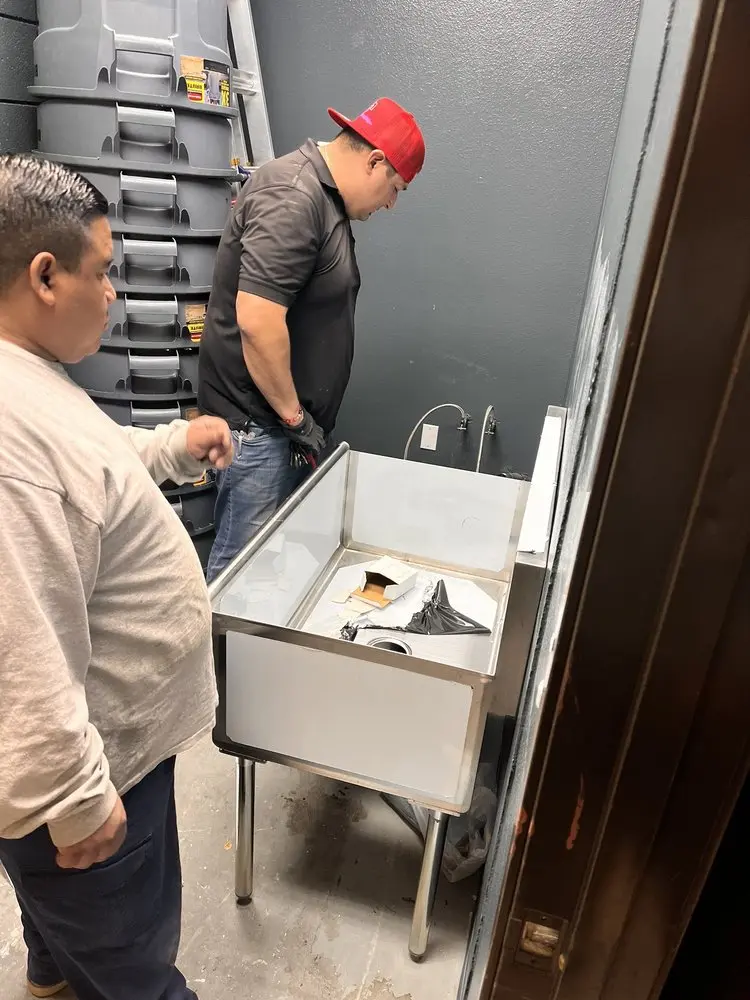 Commercial plumbing and sink installation in Struthers
